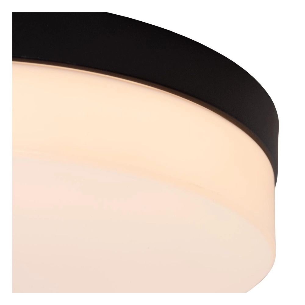 Plafonniere Biskit Ø 40cm - IP44 zwart Lucide 5411212792198