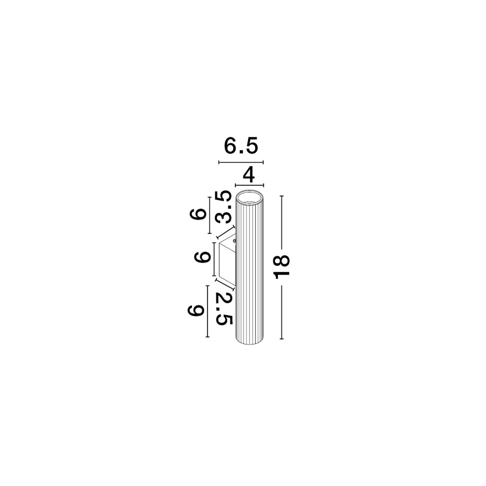 Wandspot Comet up & down zwart Lyora 5212017475794