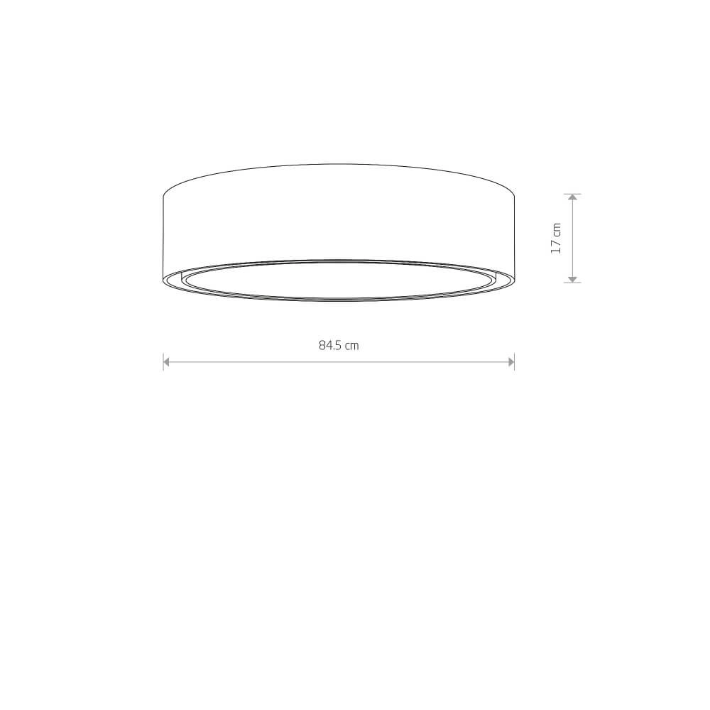 Witte plafondlamp Mist Ø 84,5cm Lyora 5903139894494