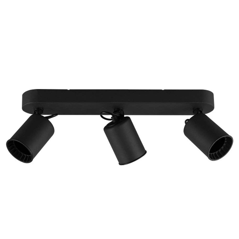 Zwarte plafondlamp Pago met 3 spots
