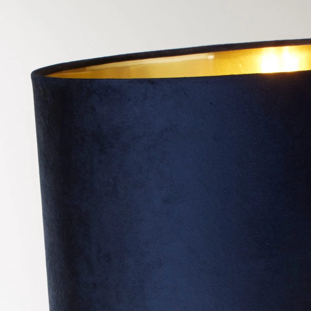 Design tafellamp Scarborough goud met donkerblauw Searchlight 5053423257006