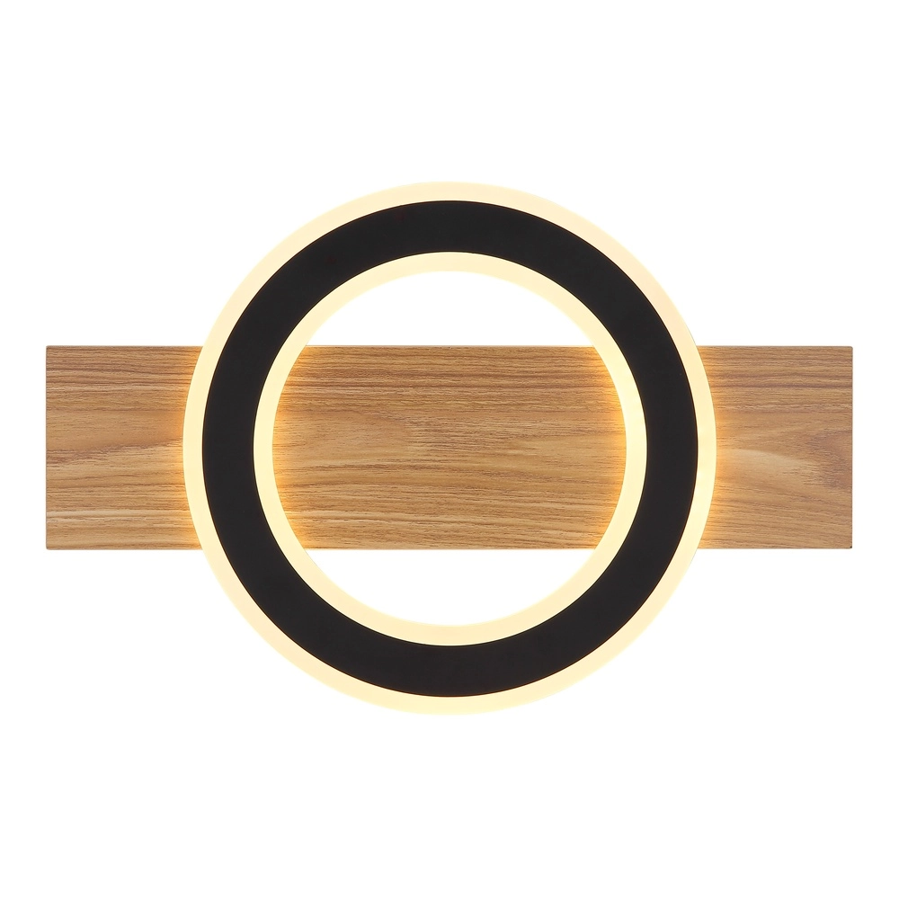 Design plafondlamp Jayden zwart met hout Globo 9007371465408