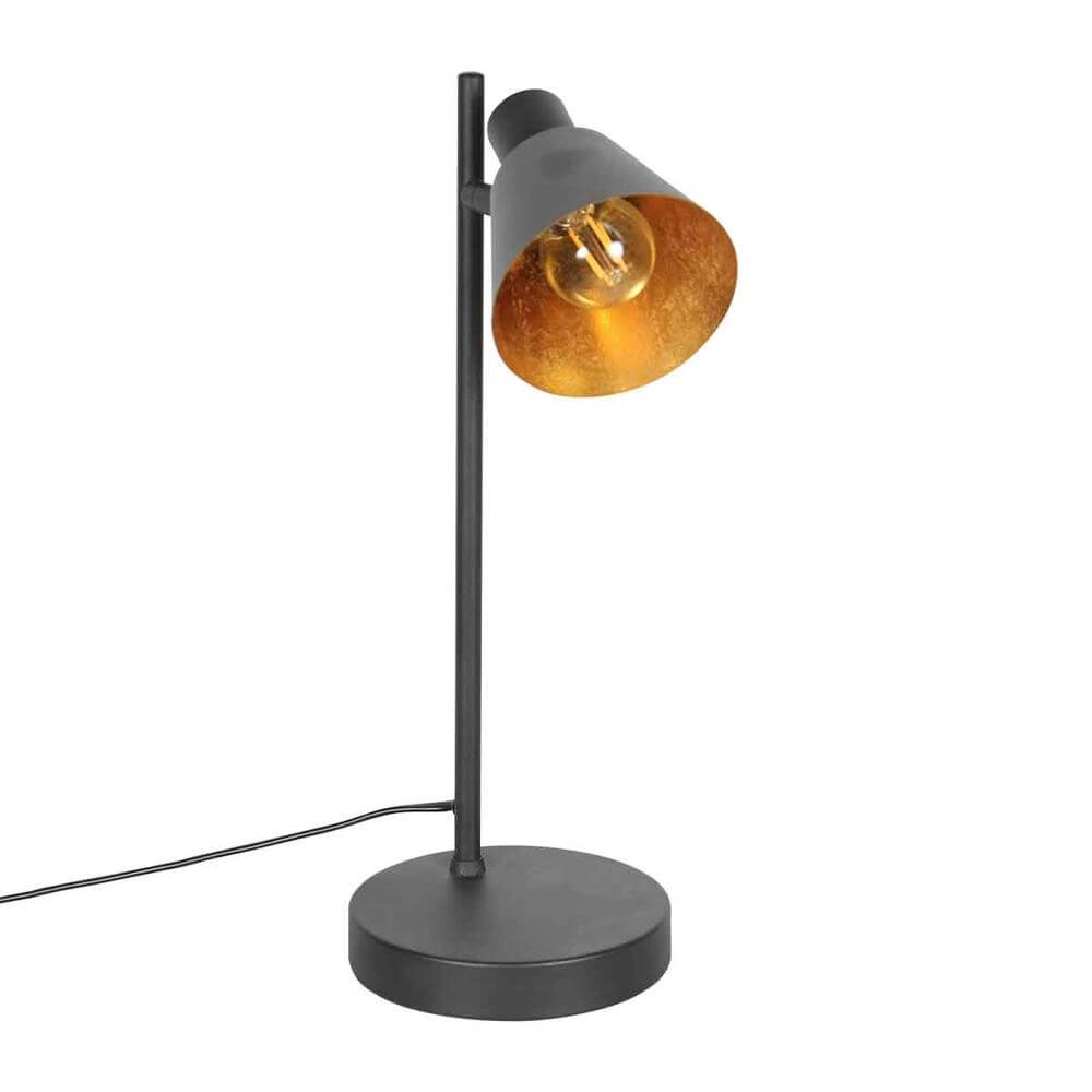 Tafellamp Oeroe zwart met goud Steinhauer 8712746176353