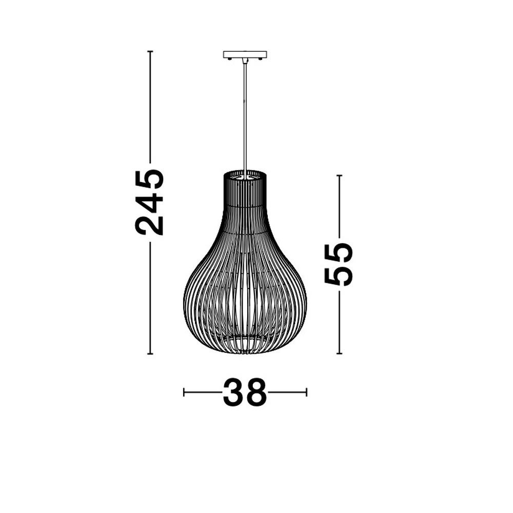 Moderne hanglamp Soho hout Ø 38cm Lyora 5212017424938