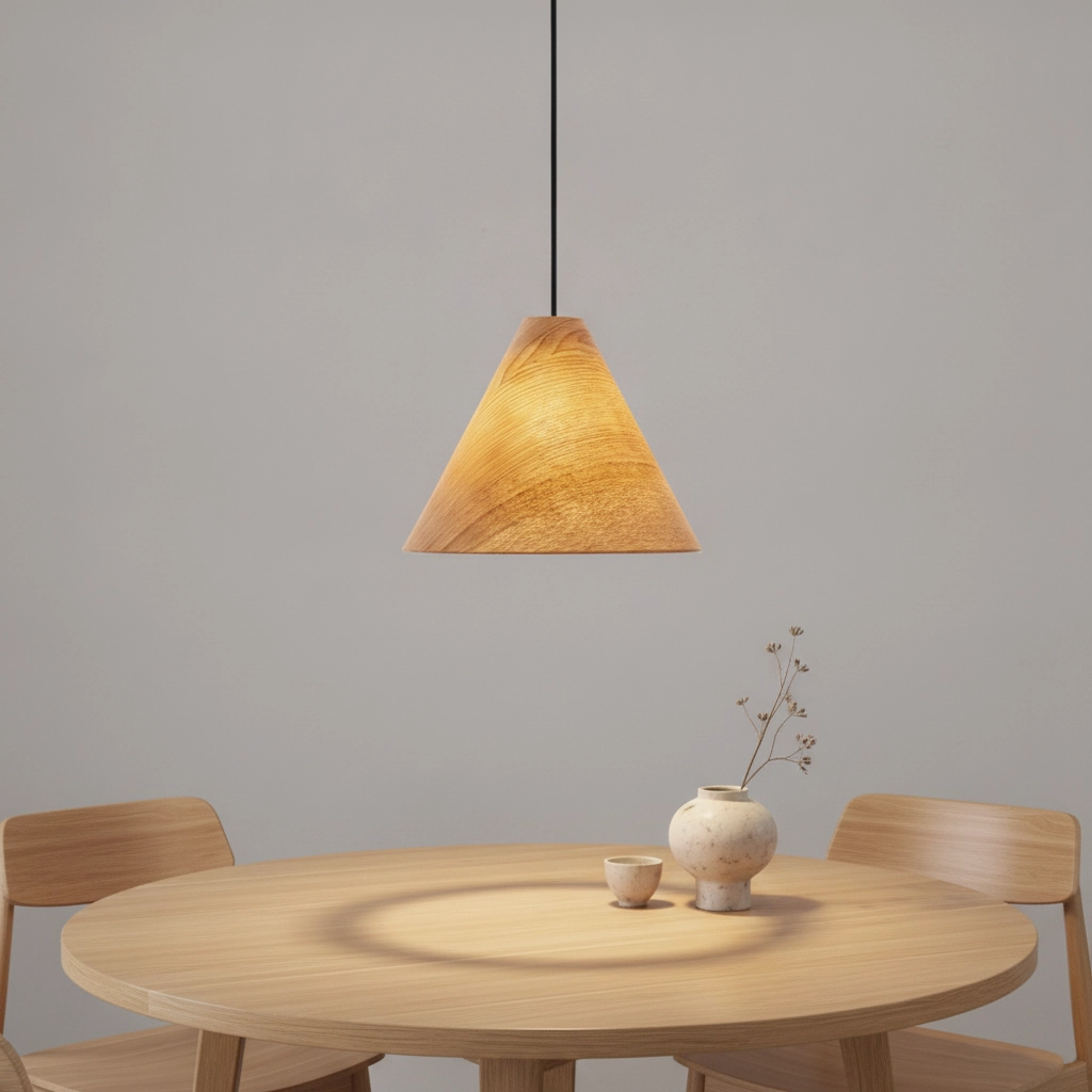 Houten hanglamp Elysian Ø 30cm