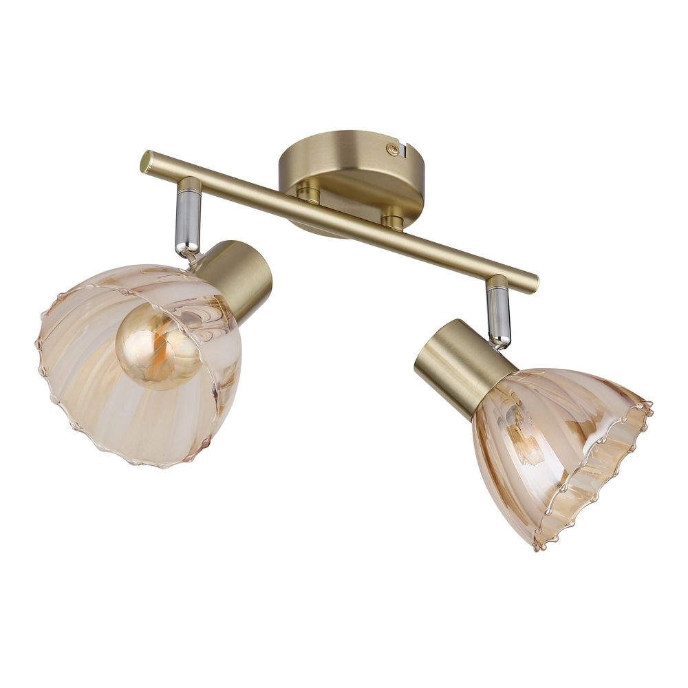 Plafondlamp 2-lichts Zachery goud Globo 9007371533497