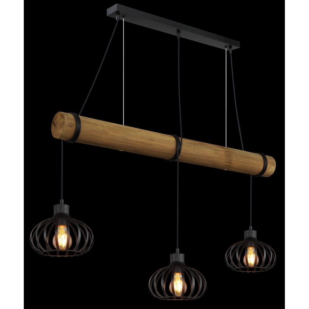 3-lichts hanglamp Caldwell eettafel Globo 9007371589586