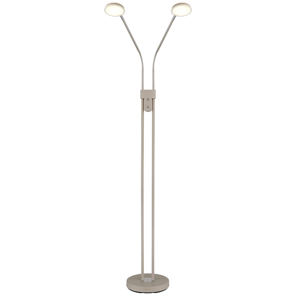 2-lichts leeslamp Silvio zand bruin Globo 9007371584048