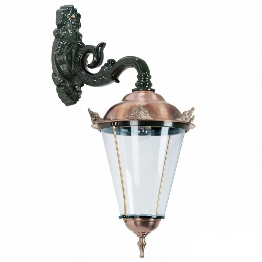 Nostalgische buitenlamp Volendam 3 met kronen - zwart