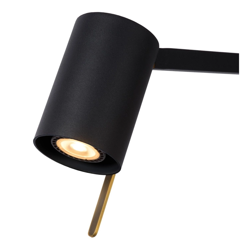 Moderne leeslamp Lesley zwart Lucide 5411212031136