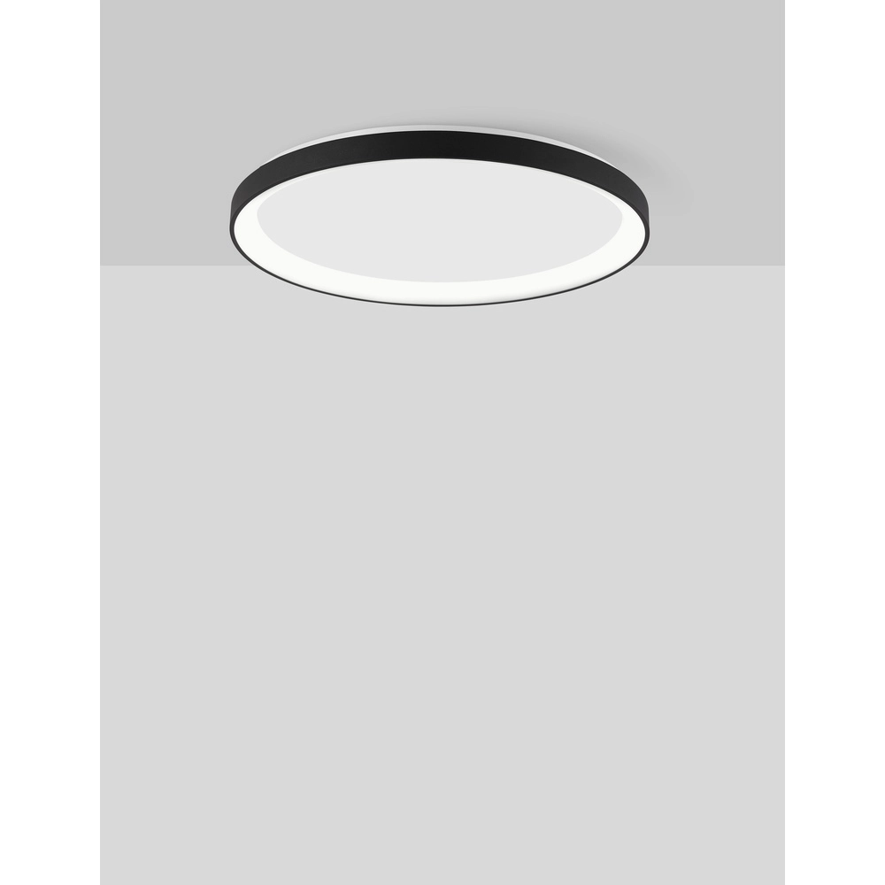 Design plafonniere Pertino Ø 48cm zwart