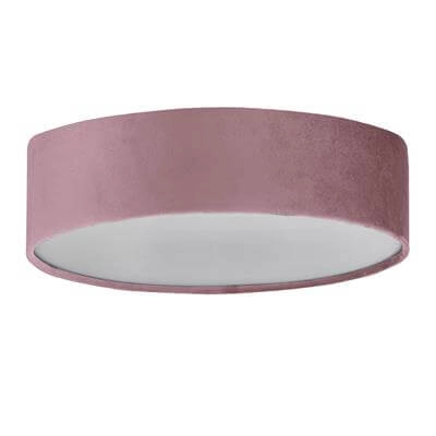 Plafondlamp Drum Pleat 50cm velvet roze Searchlight 5053423187259