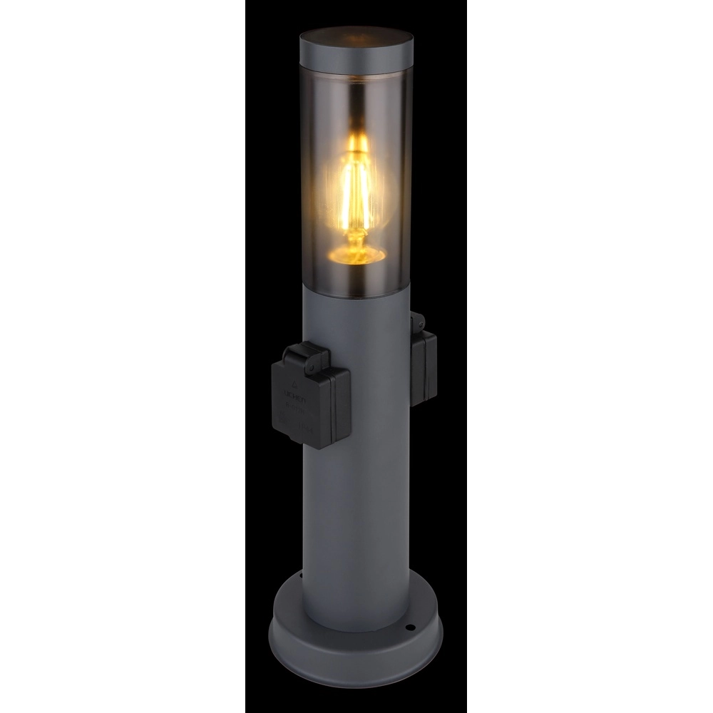 Tuinlamp Boston antraciet met stopcontact Globo 9007371430741