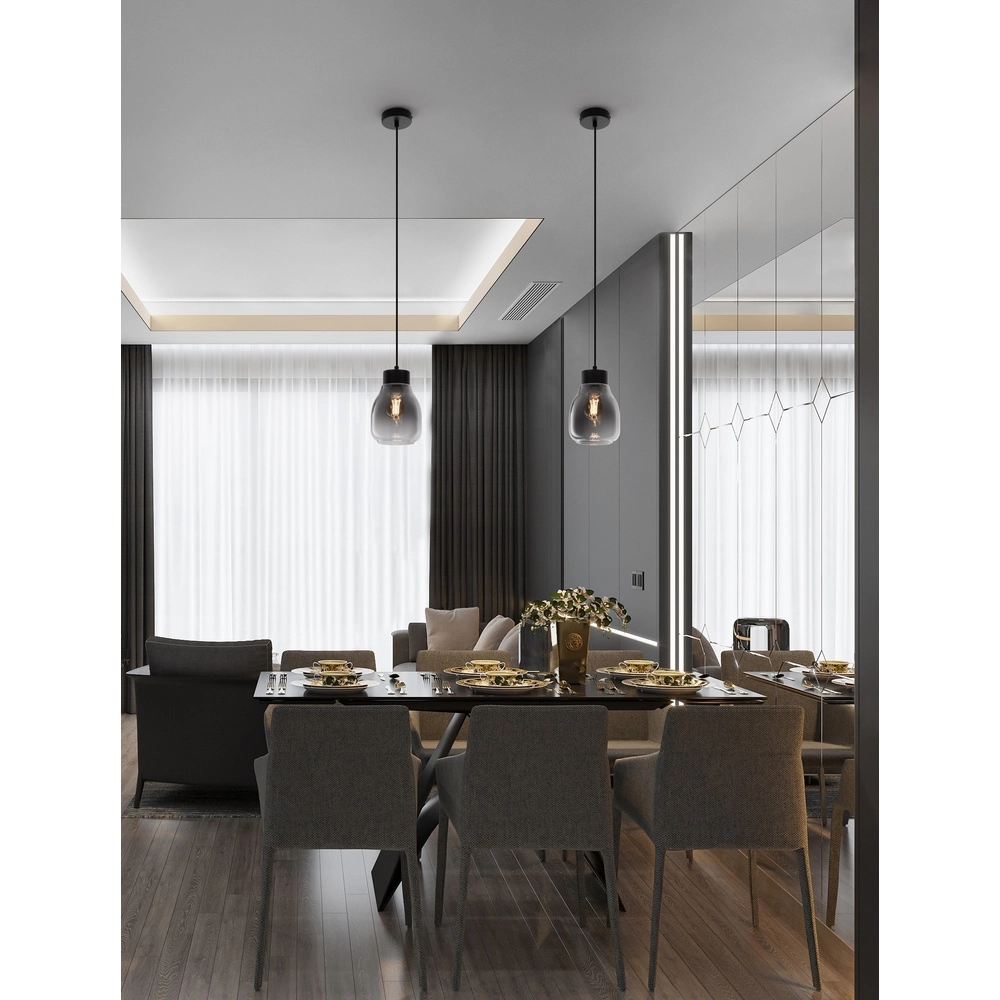 Hanglamp Blacu 1-lichts zwrt Lyora 5212017447470