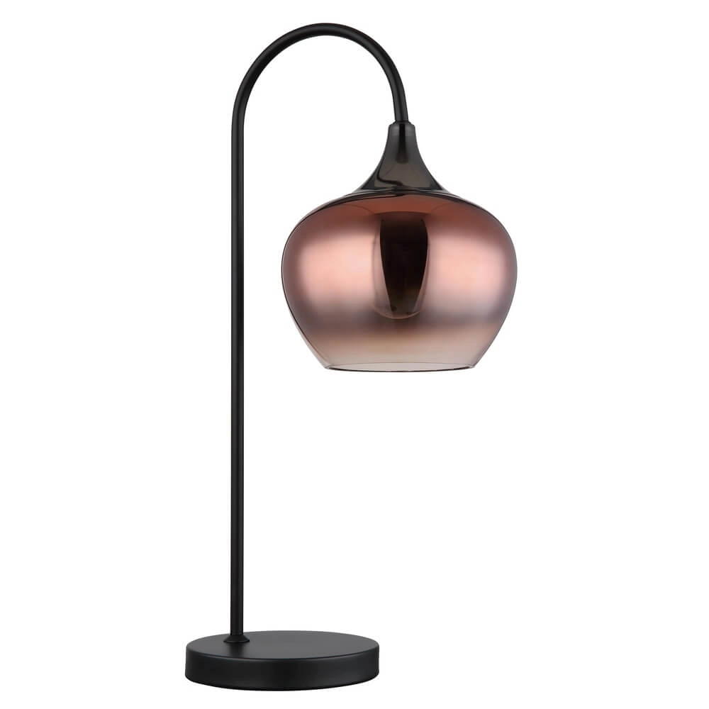 Zwarte tafellamp Maxy met rood glas enkel Globo 9007371456987