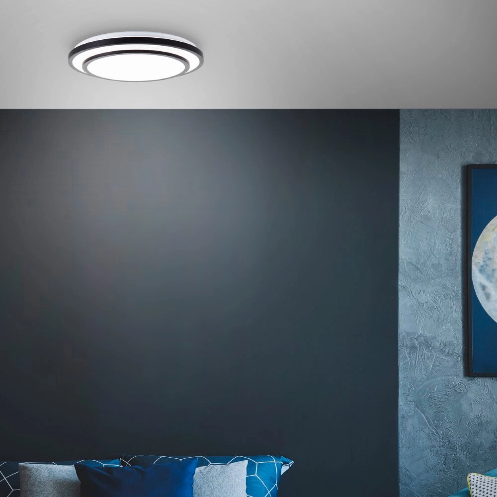 Zwarte plafondlamp Luciano Ø 49,5cm Brilliant 4004353426506