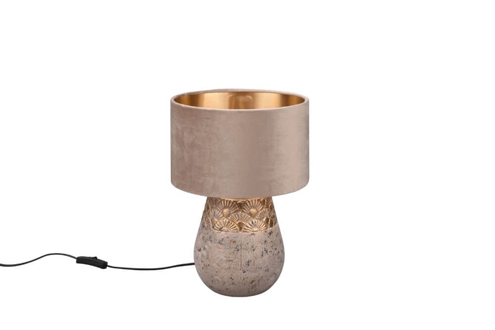 Oosters schemerlampje Kiran taupe velvet