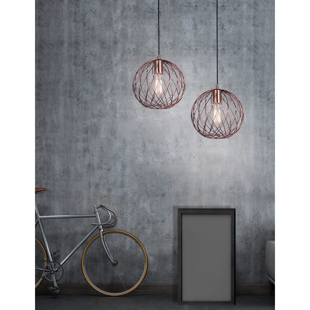 Hanglamp Eriberto Ø 25cm roestbruin