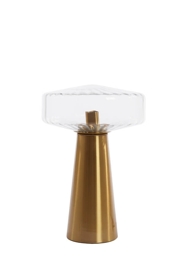 Tafellamp Pleat goud Ø 30cm Light & Living 8717807687731