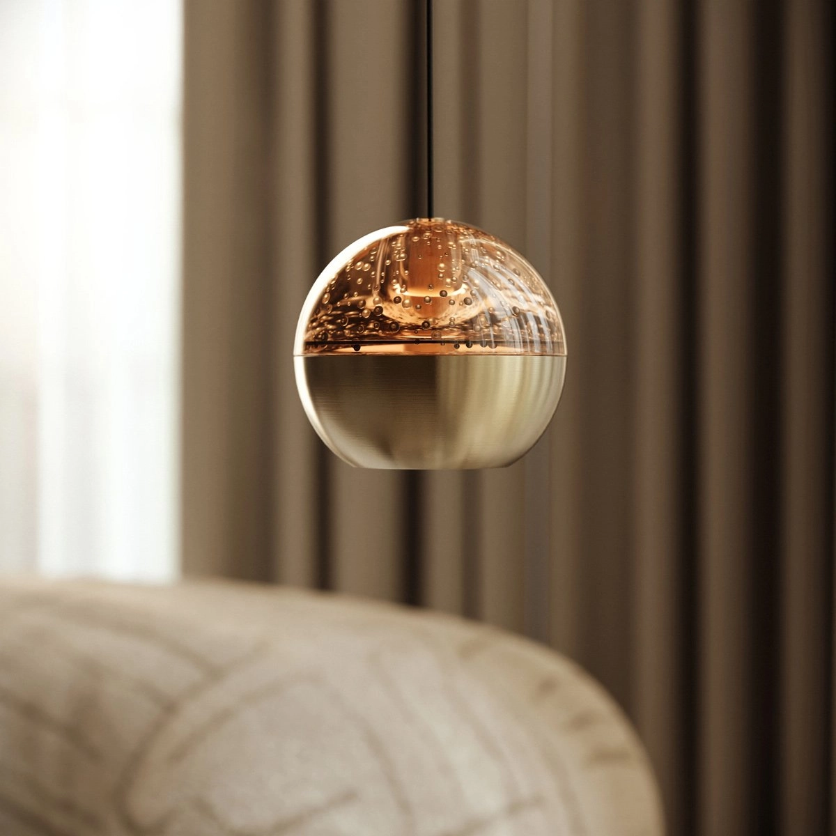 Led pendel Belluno messing met glas Steinhauer 8712746183917