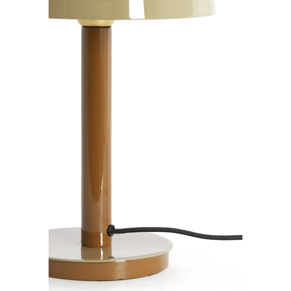 Bureaulamp Marivet glans zand en bruin - Ø 25cm Light & Living 8717807816223