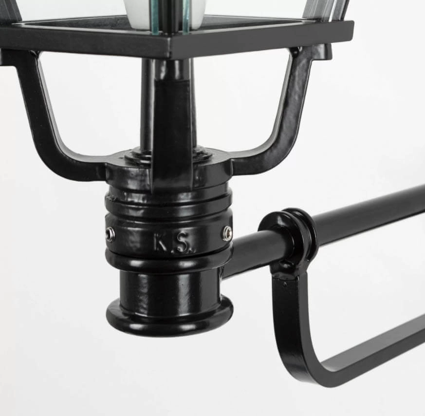 Strakke muurlamp Rotterdam L zwart KS verlichting 8714732573542
