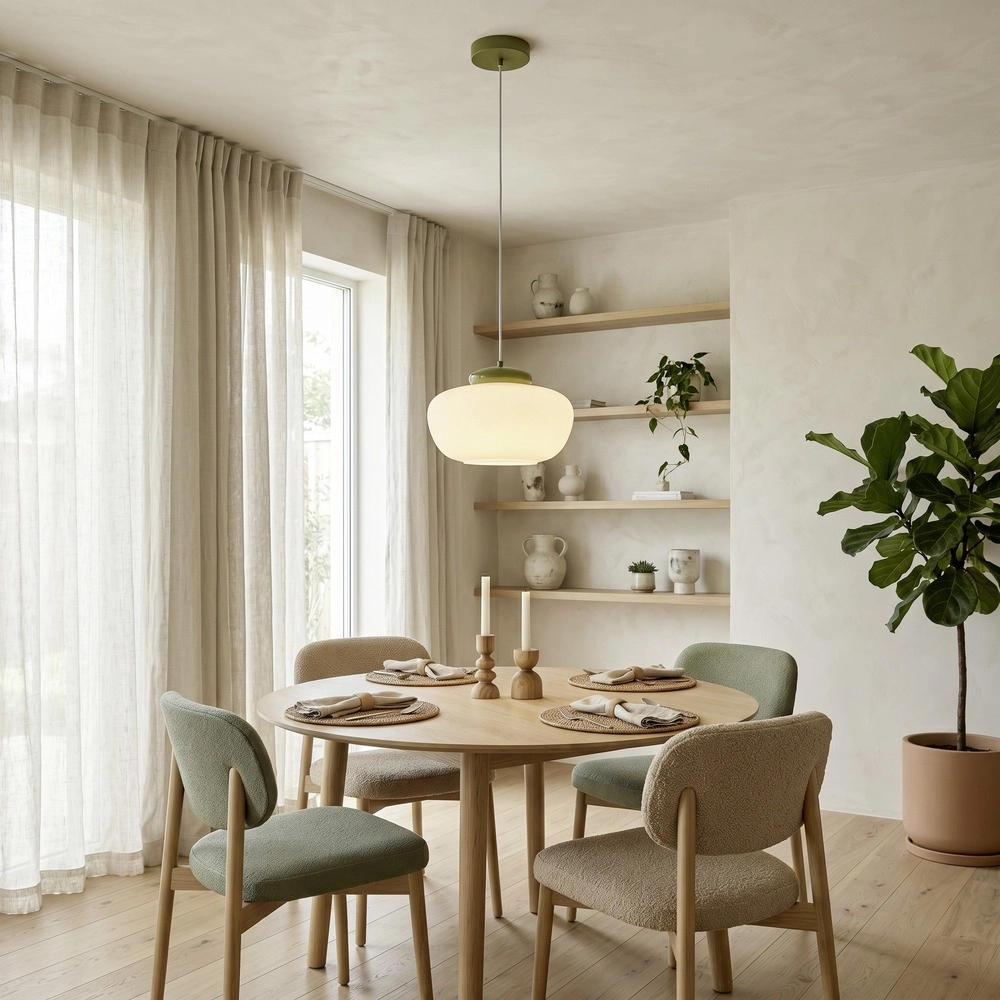 Design hanglamp Berardelli wit met groen Ø 30cm Eglo 9008606404957
