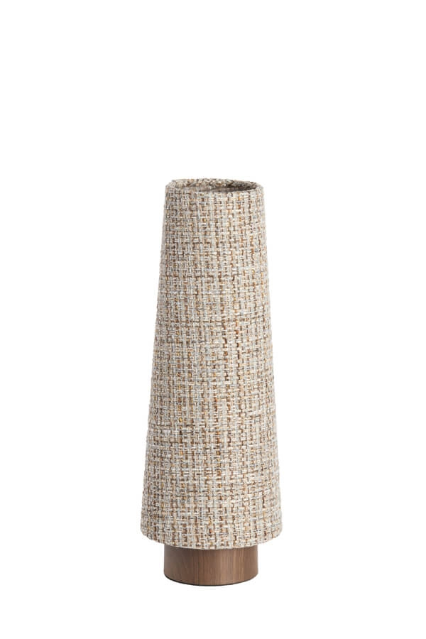 Gevlochten tafellamp Howie hout Ø 15cm Light & Living 8717807759384