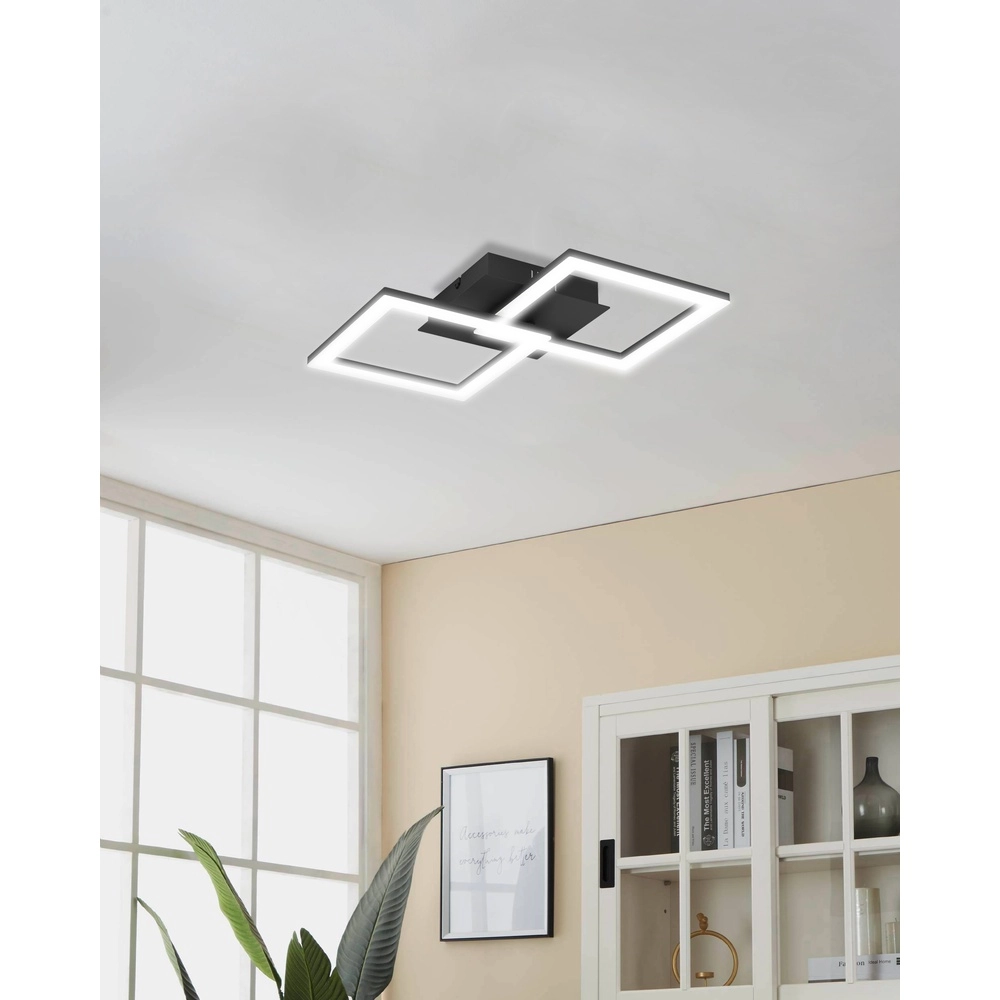 Led plafondlamp Rgbic 52cm - zwart Eglo 9002759757533