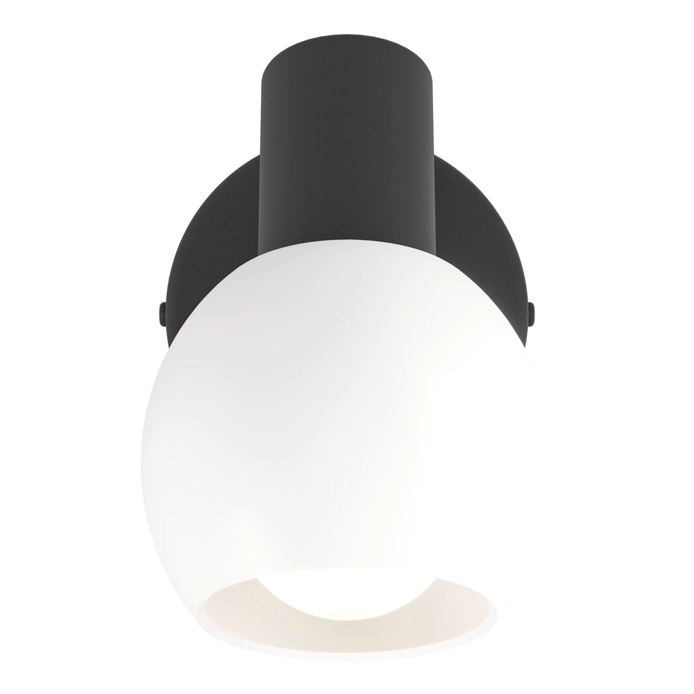 Wandlamp Castellazo zwart met wit glas Eglo 9008606392124