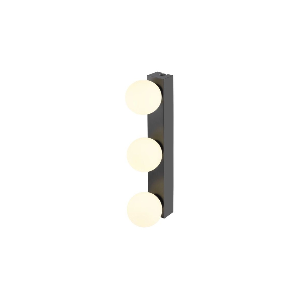 Wandlamp Sun Mirror 4-lichts zwart