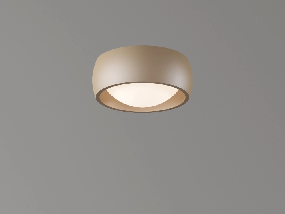Strakke plafondlamp Montana Ø15cm - Champagne