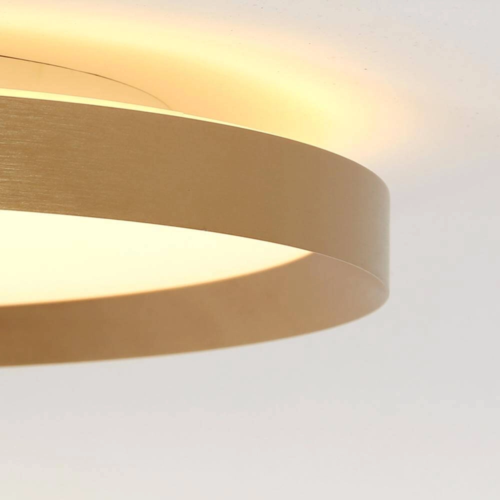 Strakke plafondlamp Flady goud Ø 50cm Steinhauer 8712746171853