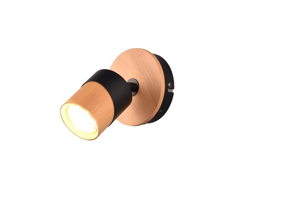 Plafondlamp hout met zwart Aruni Trio 4017807585339