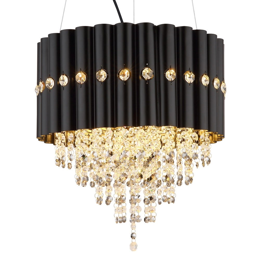 Hanglamp Eleos zwart met kristal Globo 9007371528431