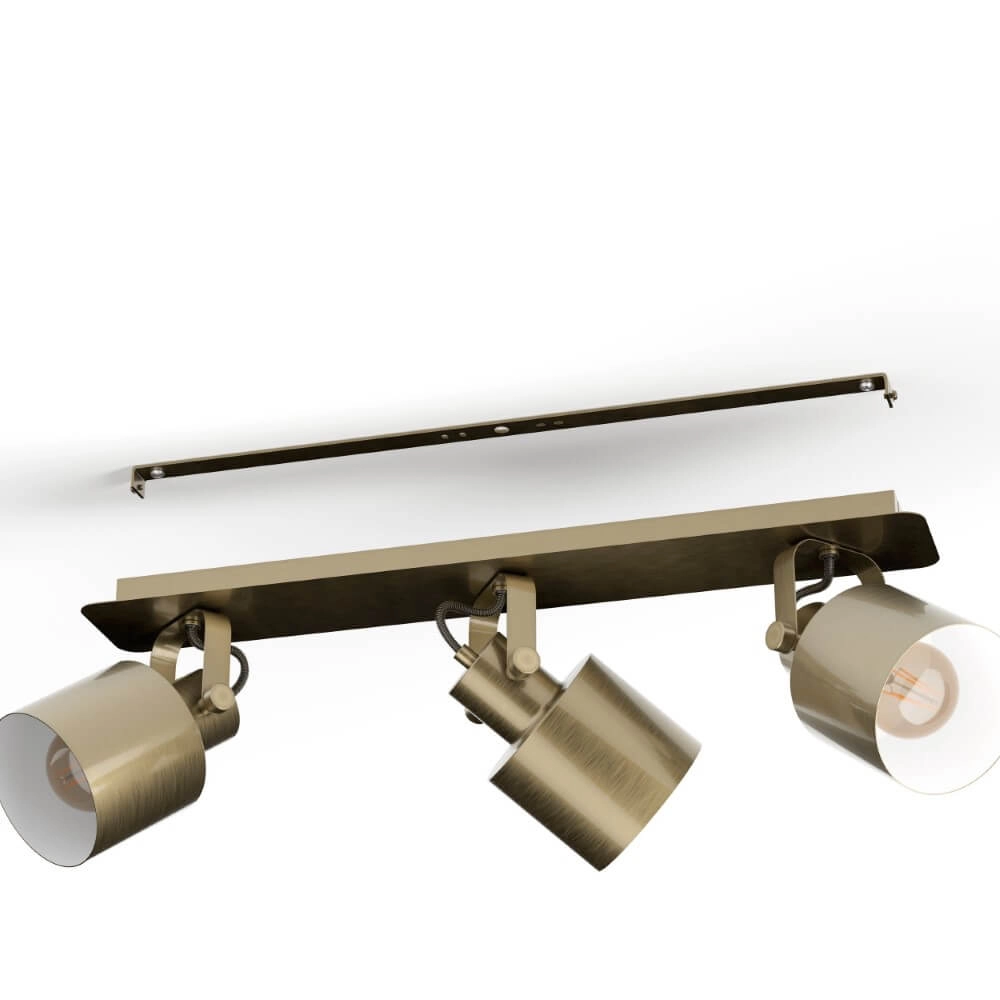 Messing plafondspot Southery 3-lichts Eglo 9002759438197