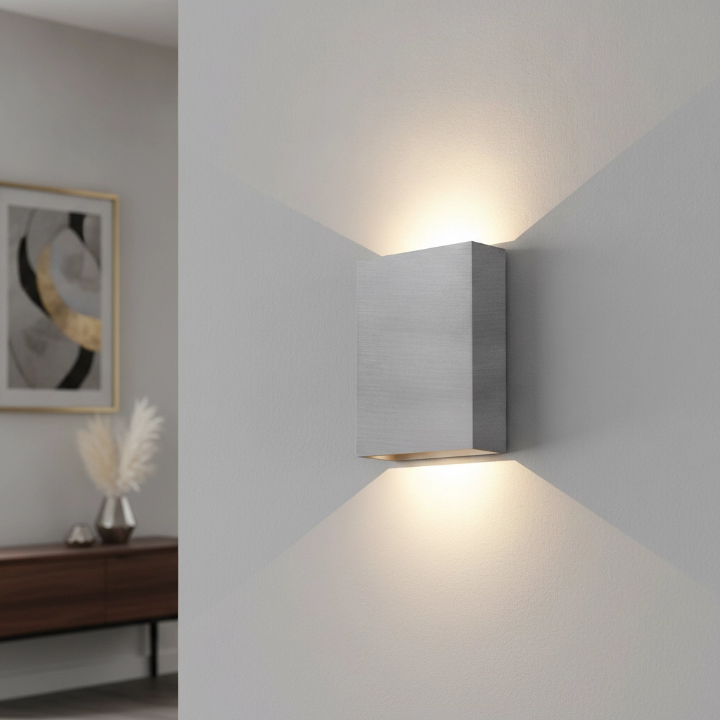 Strakke wandlamp Memphis gun metal