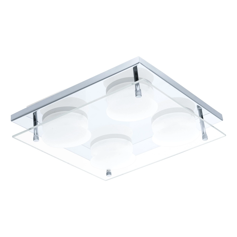 Design plafondlamp Abiola 4-lichts chroom