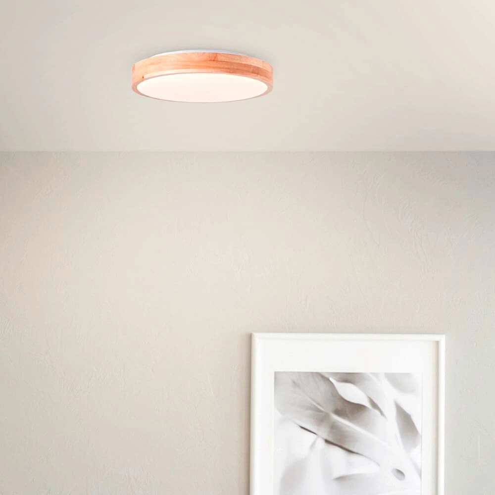 Houten plafondlamp Slimline Ø 34,5cm Brilliant 4004353426575
