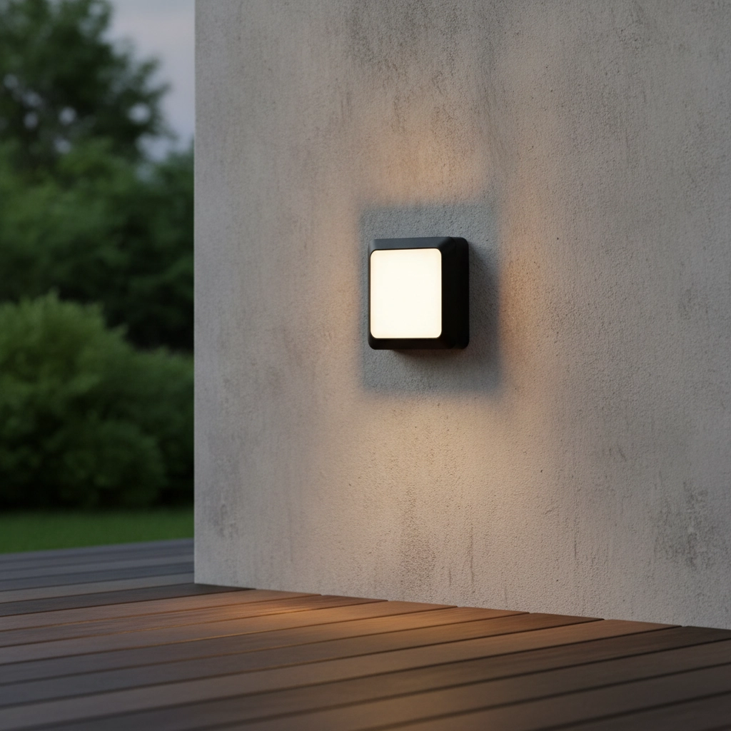 Vierkante wandlamp Appia antraciet