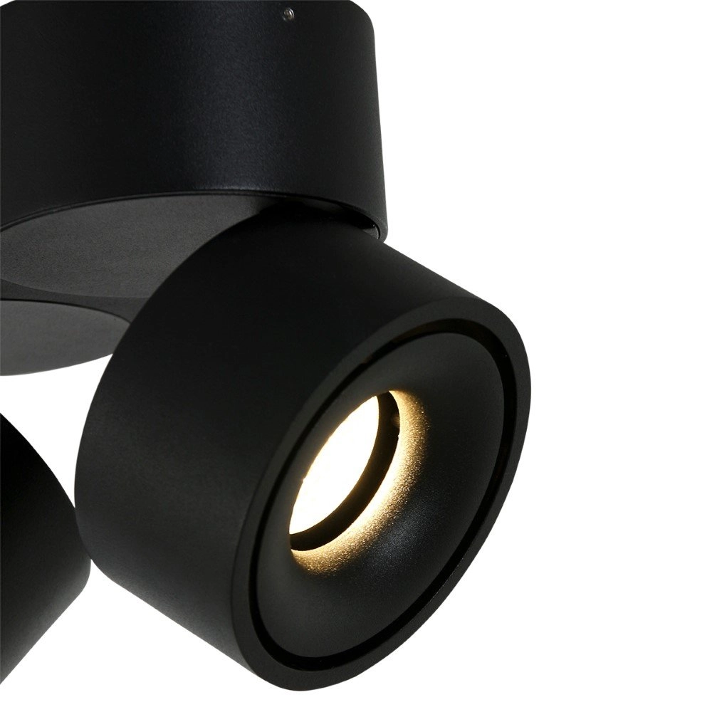 Strakke opbouwspot Fez Black 2-lichts zwart Steinhauer 8712746132502