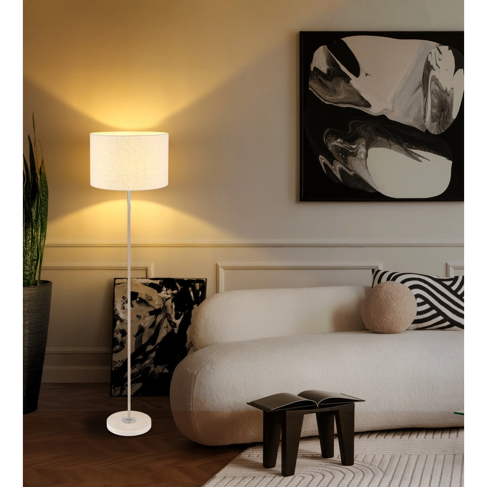 Vloerlamp Deleon zand bruin Ø 40cm Globo 9007371572908