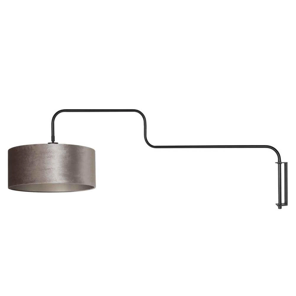 Wandlamp Bloeba zwart met zilvergrijze kap Steinhauer 8712746177107