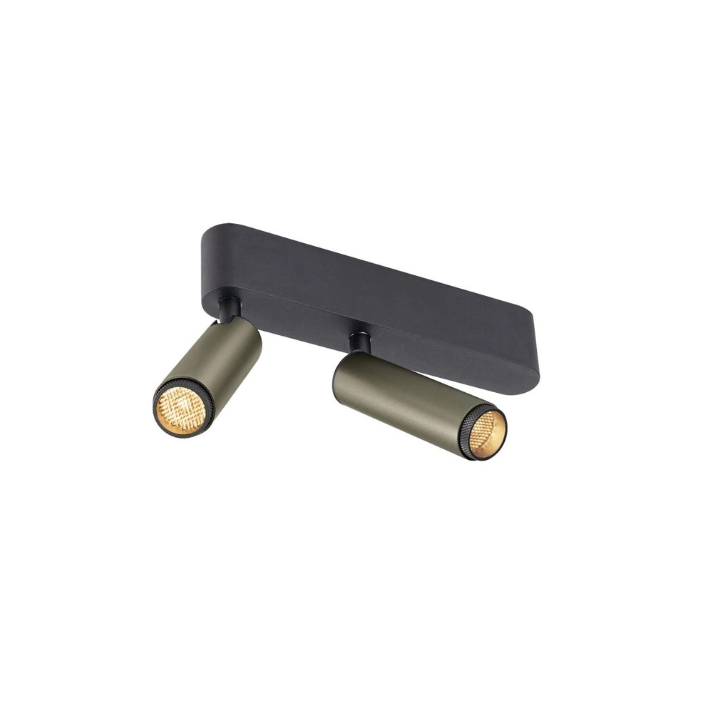 Opbouwspot Grip! S 2-lichts brons 2700K