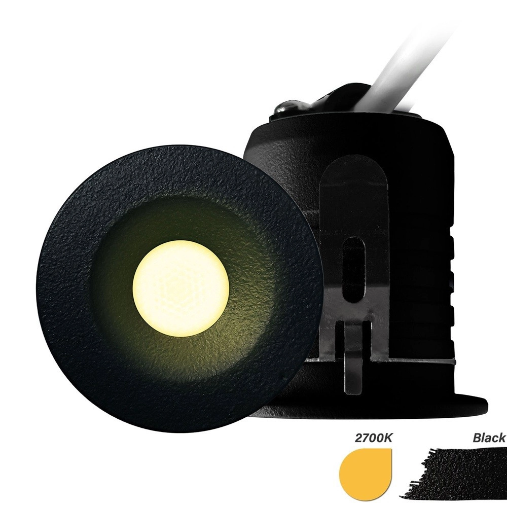 Led Mini inbouwspot 3W zwart Lyora 8719322376404
