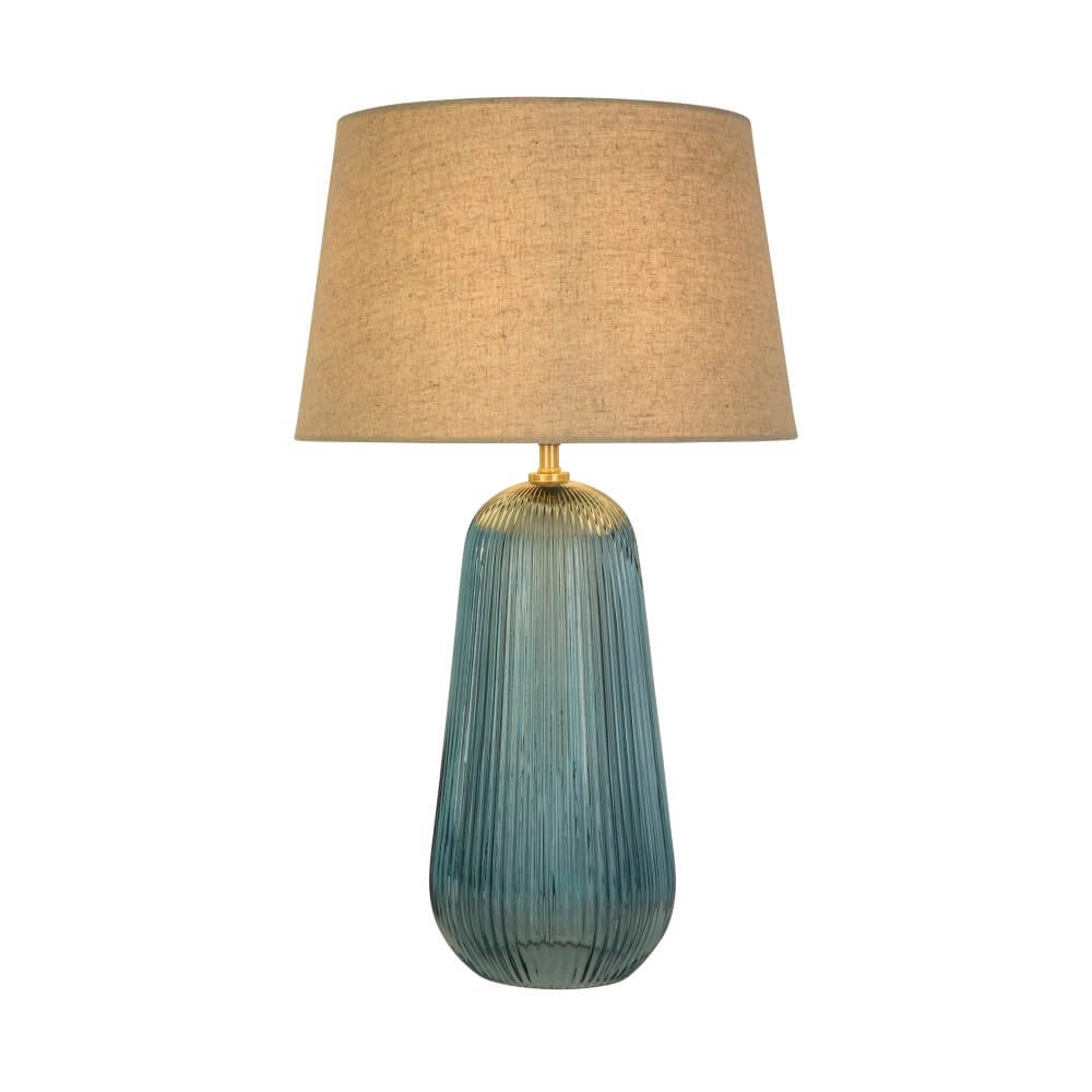 Schemerlamp Cameo blauw glas