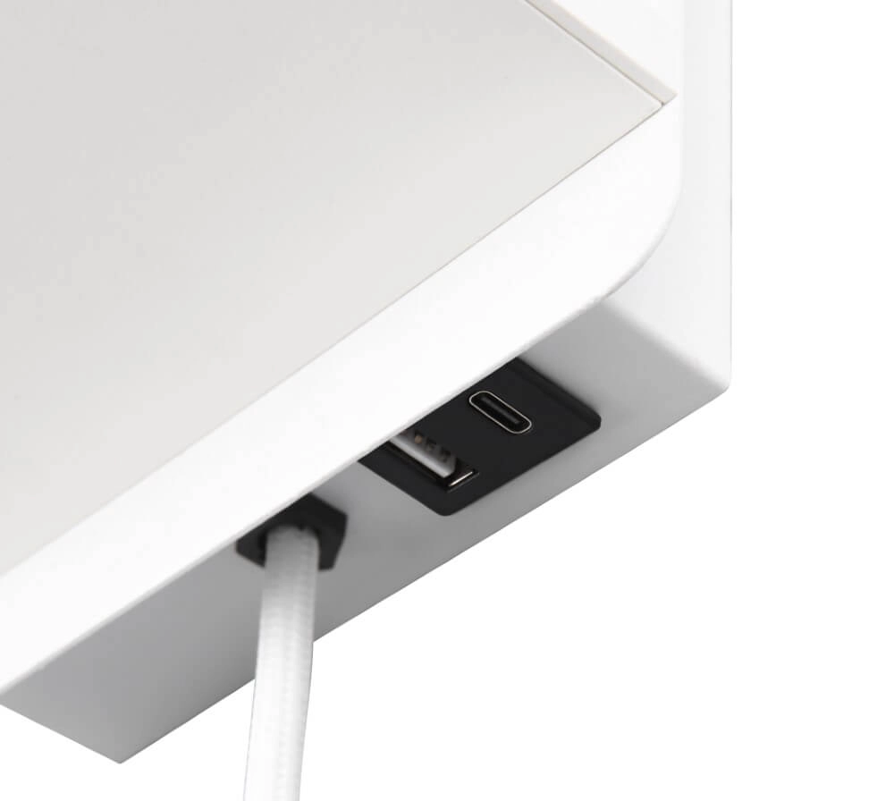 Strak nachtlampje Comfort wit - met usb Trio 4017807614756