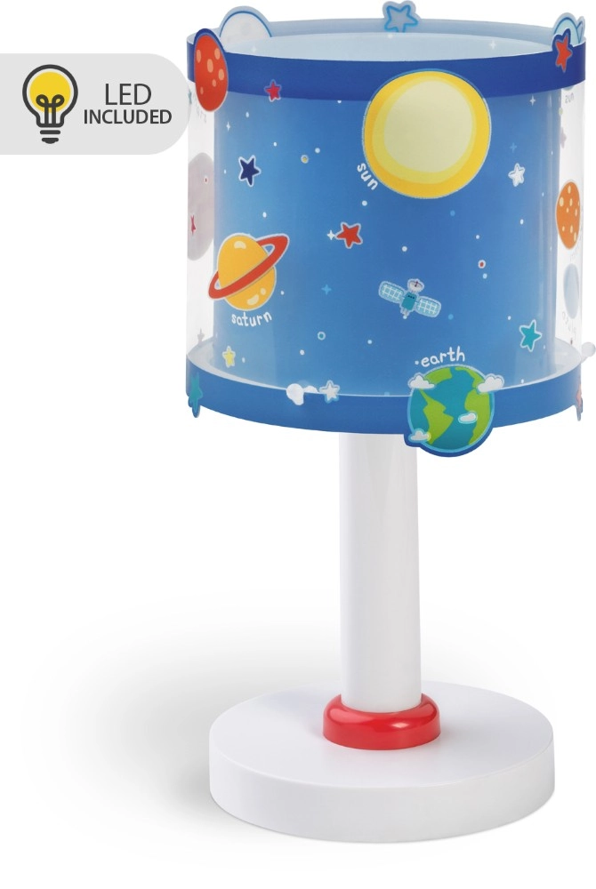 Tafellampje Planets blauw voor kinderkamer