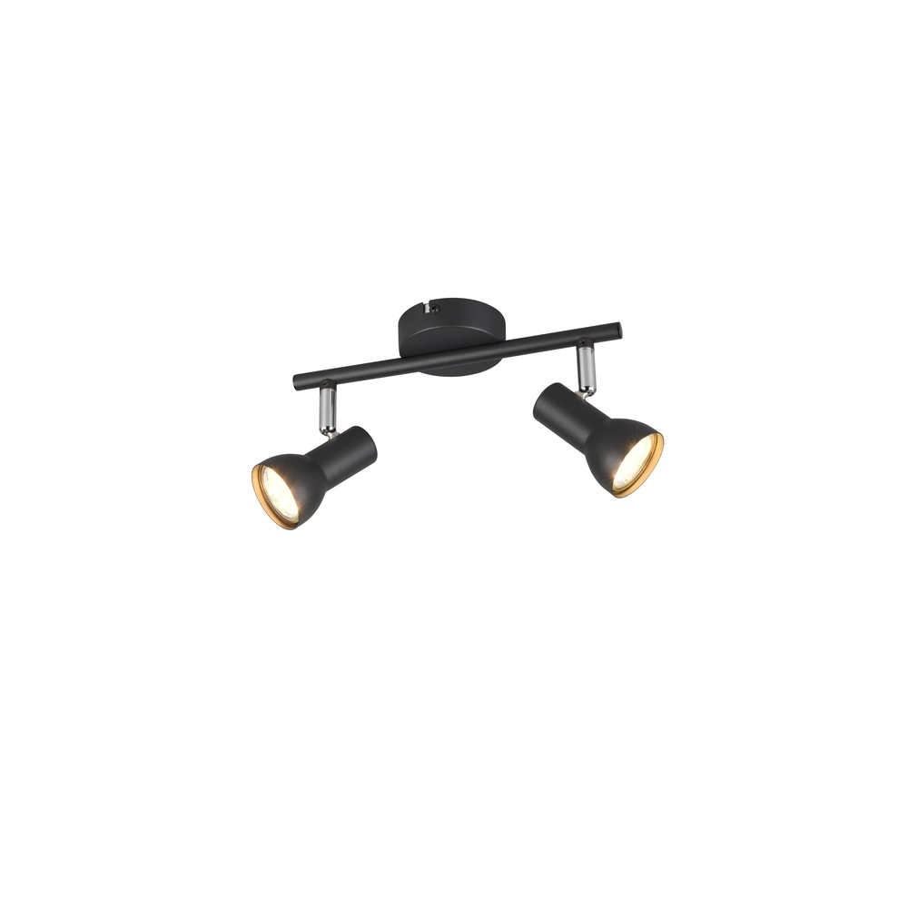 Plafondlamp Cantar zwart 2-lichts