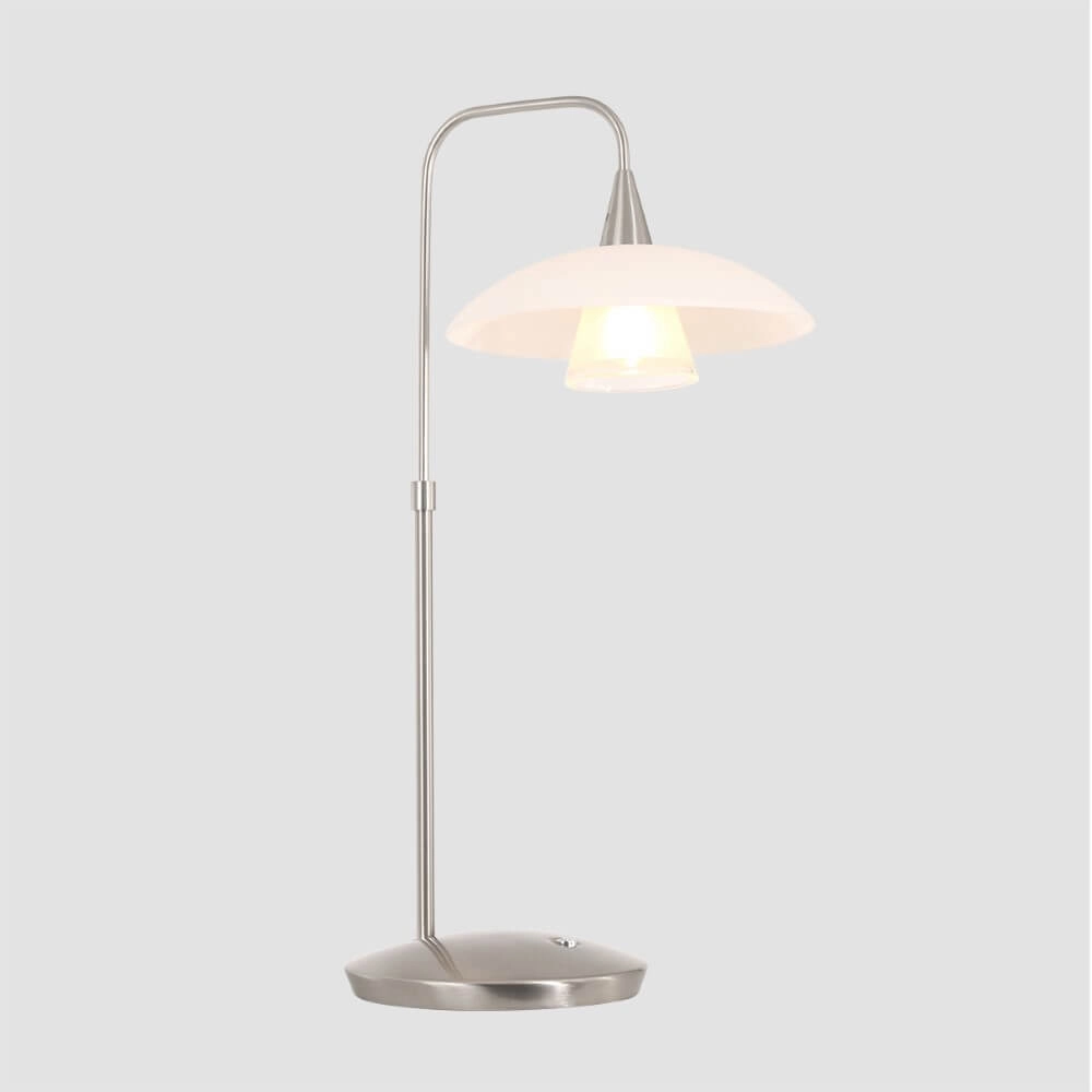 Moderne tafellamp Tallerken metaalgrijs Steinhauer 8712746132021